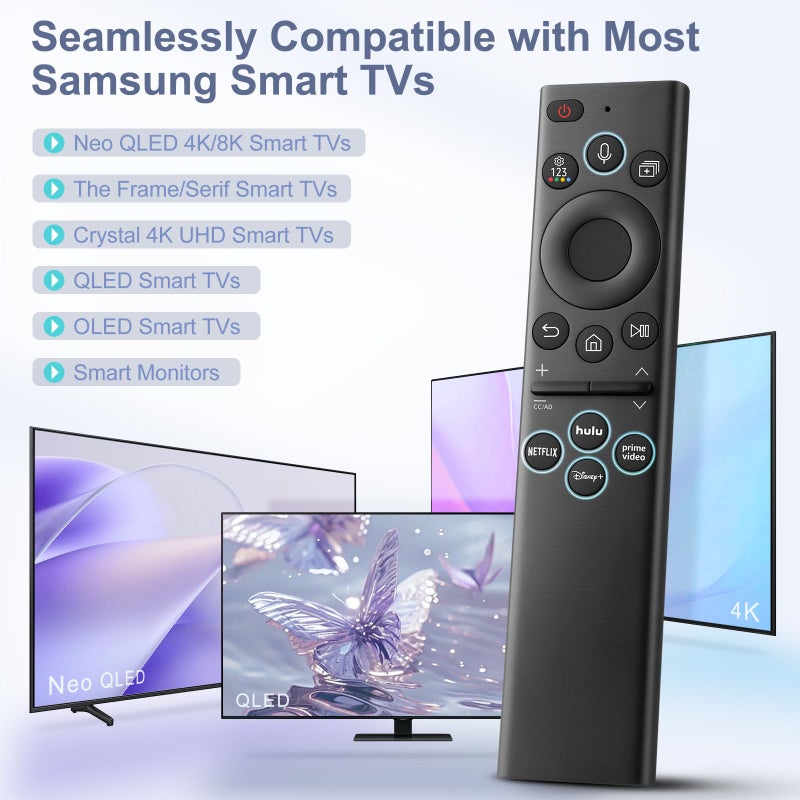 LOUTOC Replacement Voice Remote for Samsung-Smart-TV-Remote for All Samsung Frame UHD OLED QNED Series TVs with Voice Function - Image 3