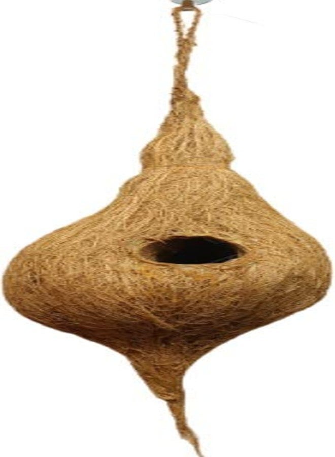 Coconut Coir Fiber Organic Bird Nest Medium Size/Hand Made Pure Natural Coir Bird Hanging Nest Cage House for Indoor & Out Door - Image 3