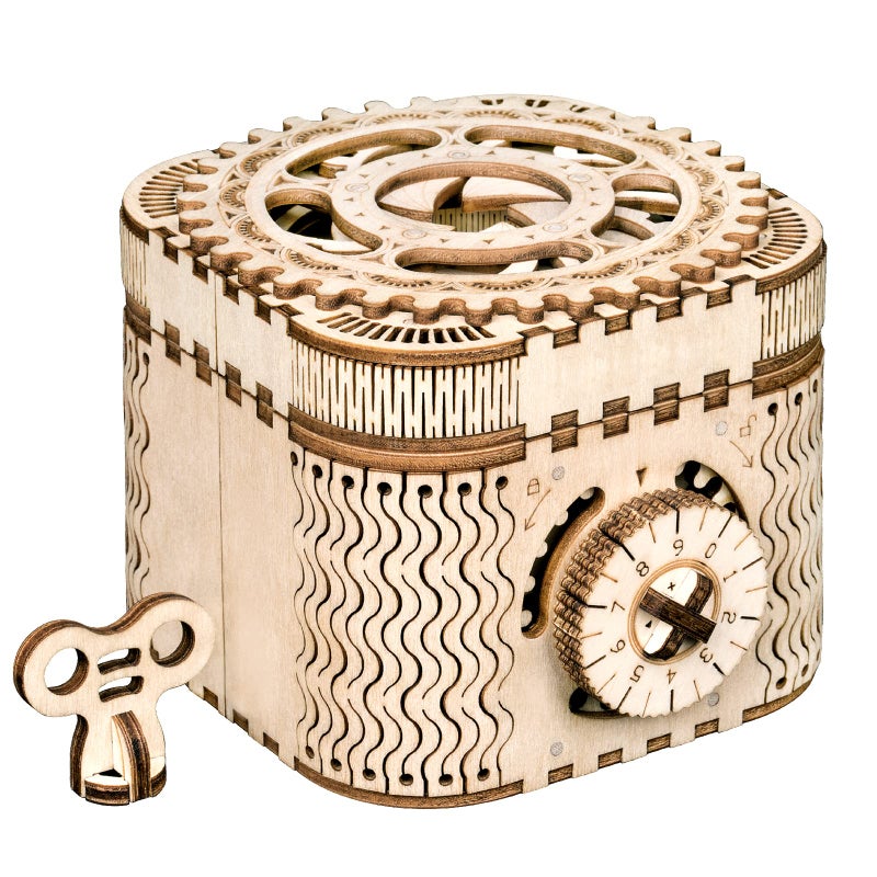 ROBOTIME 3D Wooden Puzzles for Adults, Treasure Box 3D Puzzle Mechanical Ring Box, Gift Choice Hobbies for Brain Teasers Enthusiasts - Image 1