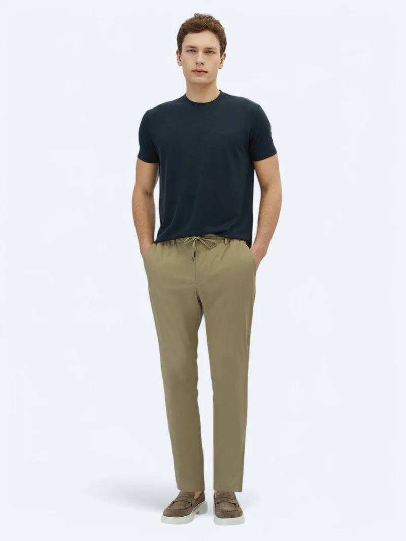 Kip Mink Weaving Jogging Fit Casual Trousers