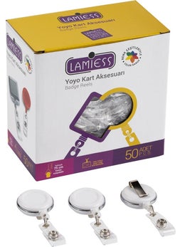 Lamiess Lms 378 Steel Bordered Round Yoyo White 50'li 