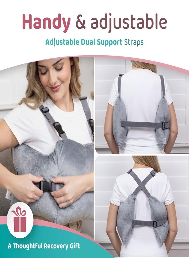 Zomaple Mastectomy Recovery Pillow with Strap, Gel Pack, Seat Belt Cover & Shower Lanyard - Post-Op Essentials, Breast Augmentation/Reduction & Recovery Supplies - Washable Cover for Comfort & Support - Image 5