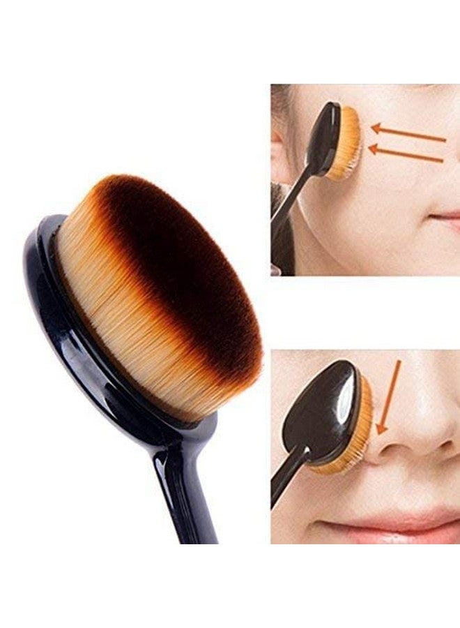 CONNECTWIDE CONNECTWIDE� Oval Foundation Brush, Oval Make Up Face Powder Blusher Professional Oval Toothbrush Foundation Contour Concealer Eyeliner Blending Cosmetic Brushes Tool (1 Pcs.)  - Image 2