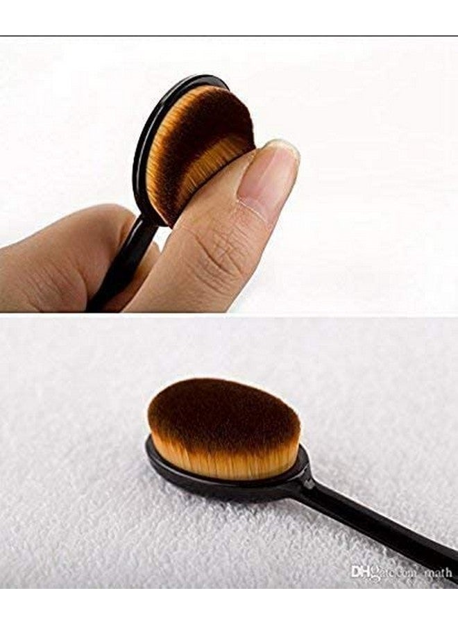 CONNECTWIDE CONNECTWIDE� Oval Foundation Brush, Oval Make Up Face Powder Blusher Professional Oval Toothbrush Foundation Contour Concealer Eyeliner Blending Cosmetic Brushes Tool (1 Pcs.)  - Image 3