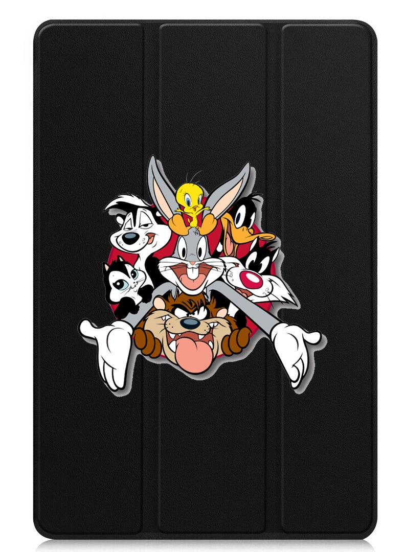 Theodor Protective Flip Case For Apple iPad Pro 13 (2024) With Trifold Stand Auto Wake Sleep Shockproof Cover Looney Tunes - Image 1