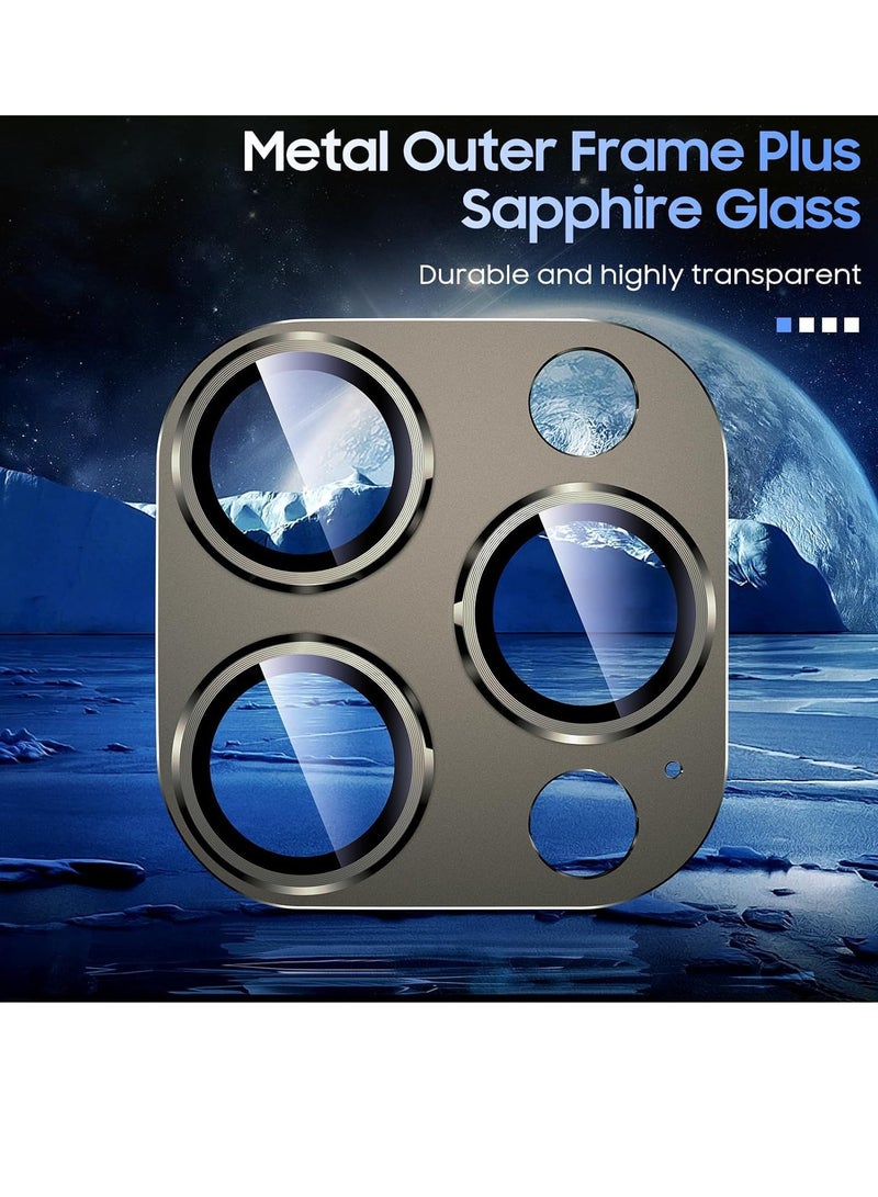 ELTRAZONE Camera Lens Protector for iPhone 15 Pro 6.1in iPhone 15 Pro Max 6.7in,9H tempered glass Integrated full coverage Camera Cover for iPhone 15 Pro iPhone 15 Pro Max[Natural Titanium] - Image 3