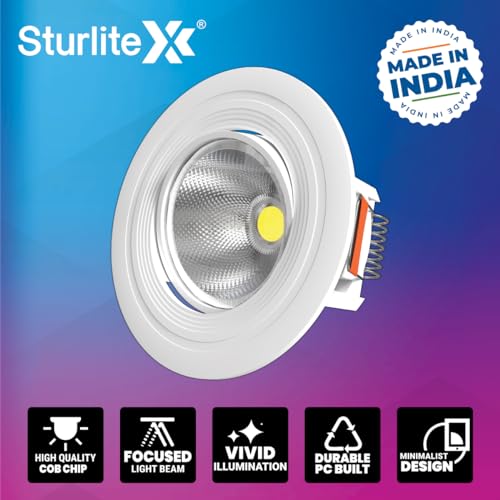Sturlite Radeon 3W LED Spotlight| Red Light Color| 36mm-Cutout & Compact Design Ceiling Ligh| CRI Tech with High Voltage Protection Downlight - Pack of 2 - Image 3