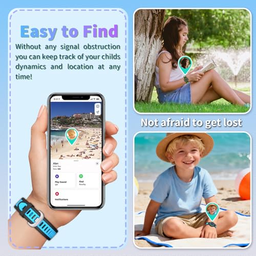BIQIRE [2-Pack] Waterproof Bracelet for AirTag 2nd Gen (2026) & 1st Gen, Silicone Airtag Wristband Holder Full Coverage Protective Cover Hidden Air Tag Holder for Kids Child Elderly (Blue+Green) - Image 5
