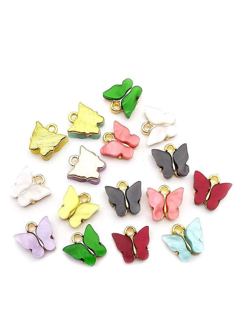 SYOSI 24PCS Butterfly Charms Assorted Gold New Tiny Acrylic for Jewelry Making Necklace Bracelet Earring, Lead and Nickel Free, Cute, 12 x 12mm, Fashion, Creative, Gorgeous and Classy - Image 2