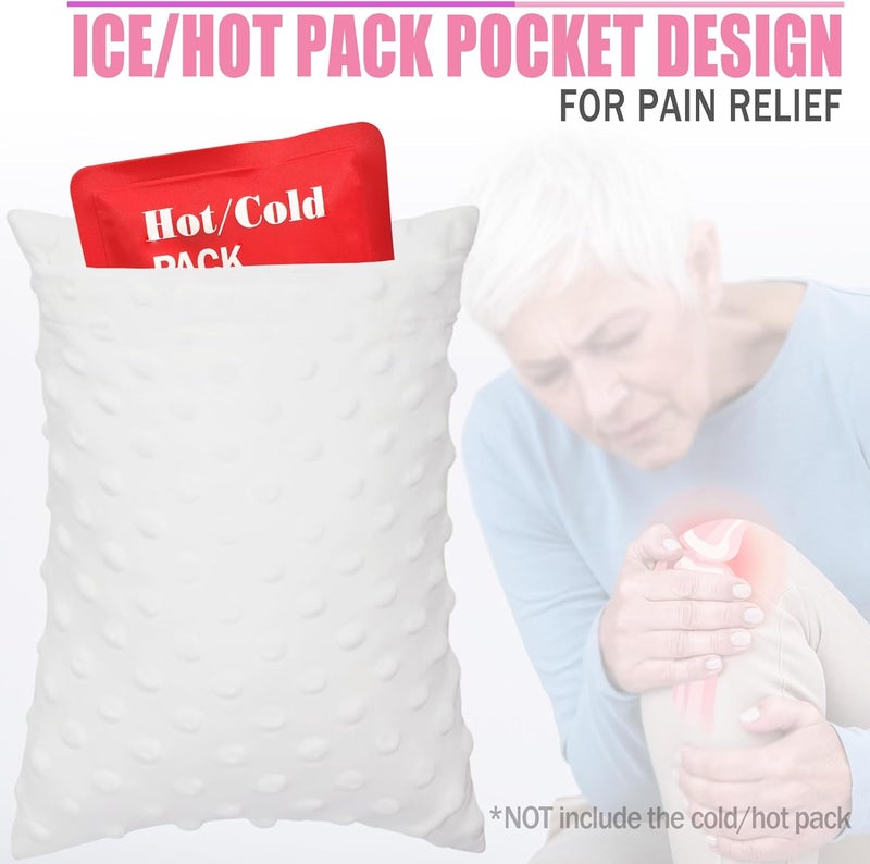 HapiPoppy Soft Knee Pillow Leg Pillows 11" x 7.8" Small Hip Support Pillows Between Legs for Side Sleepers Sciatica Joints Pain Relief Machine Washable Post Surgery Cushion Gifts, Minky Dot White - Image 3