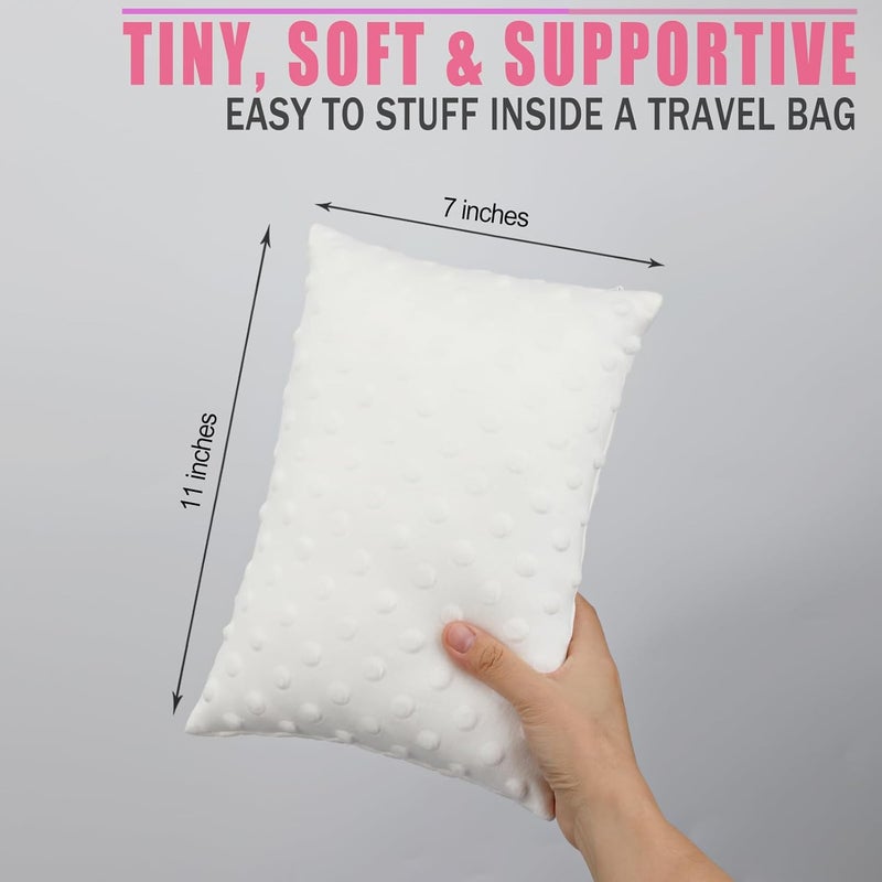 HapiPoppy Soft Knee Pillow Leg Pillows 11" x 7.8" Small Hip Support Pillows Between Legs for Side Sleepers Sciatica Joints Pain Relief Machine Washable Post Surgery Cushion Gifts, Minky Dot White - Image 5