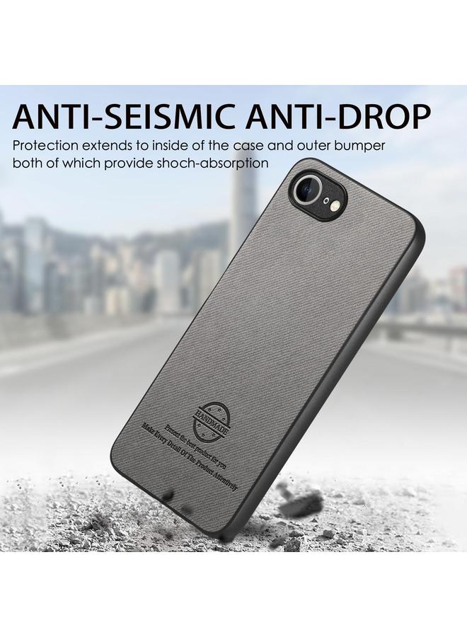 S-TOP Case For iPhone 16e Twill Fabric Leather Skin Back Phone Case - Image 5