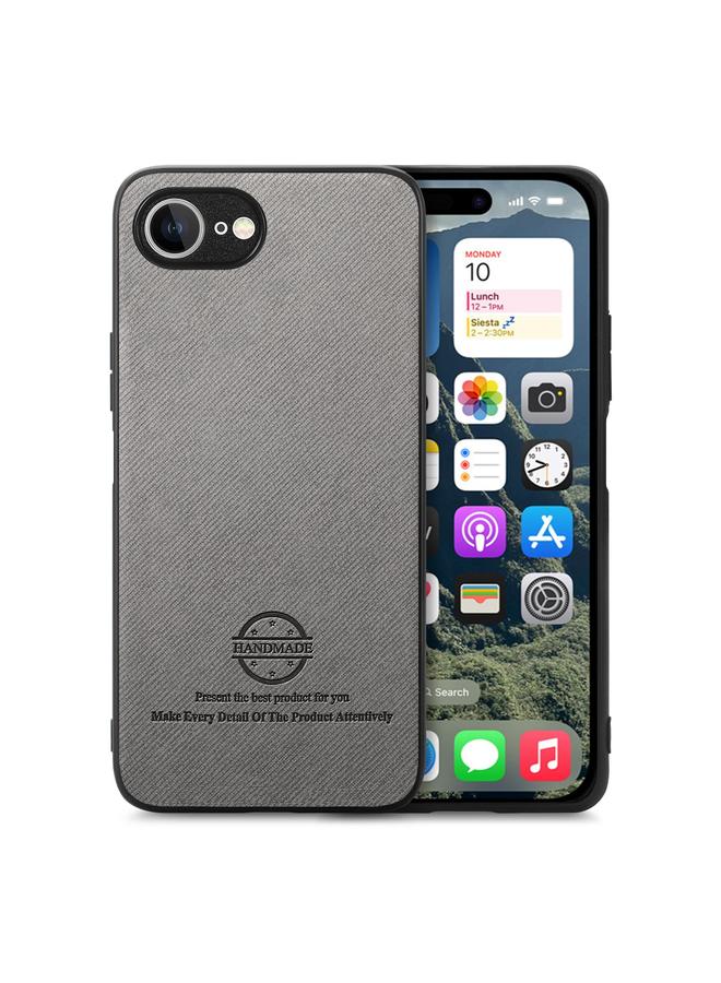 S-TOP Case For iPhone 16e Twill Fabric Leather Skin Back Phone Case - Image 1