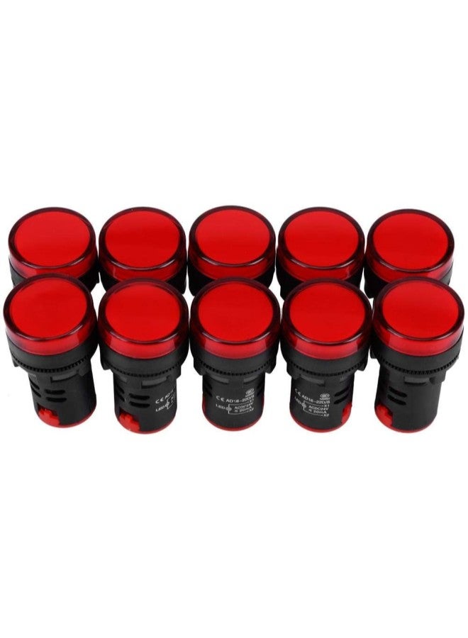 AC/DC 24V 22mm Thread LED Electronic Indicator Signal Light, Flash Warning Light Headlight Warning Light Fixed Spiral Warning Beacon for Industrial (#1)  - Image 2