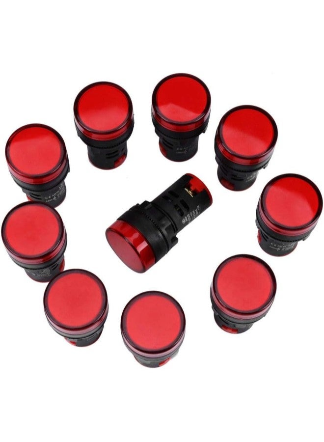 AC/DC 24V 22mm Thread LED Electronic Indicator Signal Light, Flash Warning Light Headlight Warning Light Fixed Spiral Warning Beacon for Industrial (#1)  - Image 1