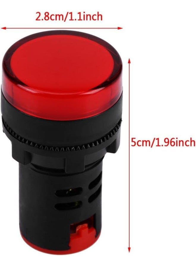 AC/DC 24V 22mm Thread LED Electronic Indicator Signal Light, Flash Warning Light Headlight Warning Light Fixed Spiral Warning Beacon for Industrial (#1)  - Image 3