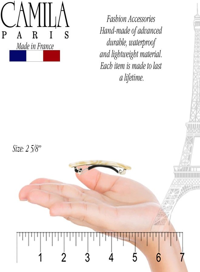 Camila Paris CP3150 French Hair Barrettes Clips for Women Handmade Small Girls Side Slide-in Barrette Clip, Hair Accessories for Women. Strong Hold No Slip Grip Fashion Durable Styling, Made in France - Image 3
