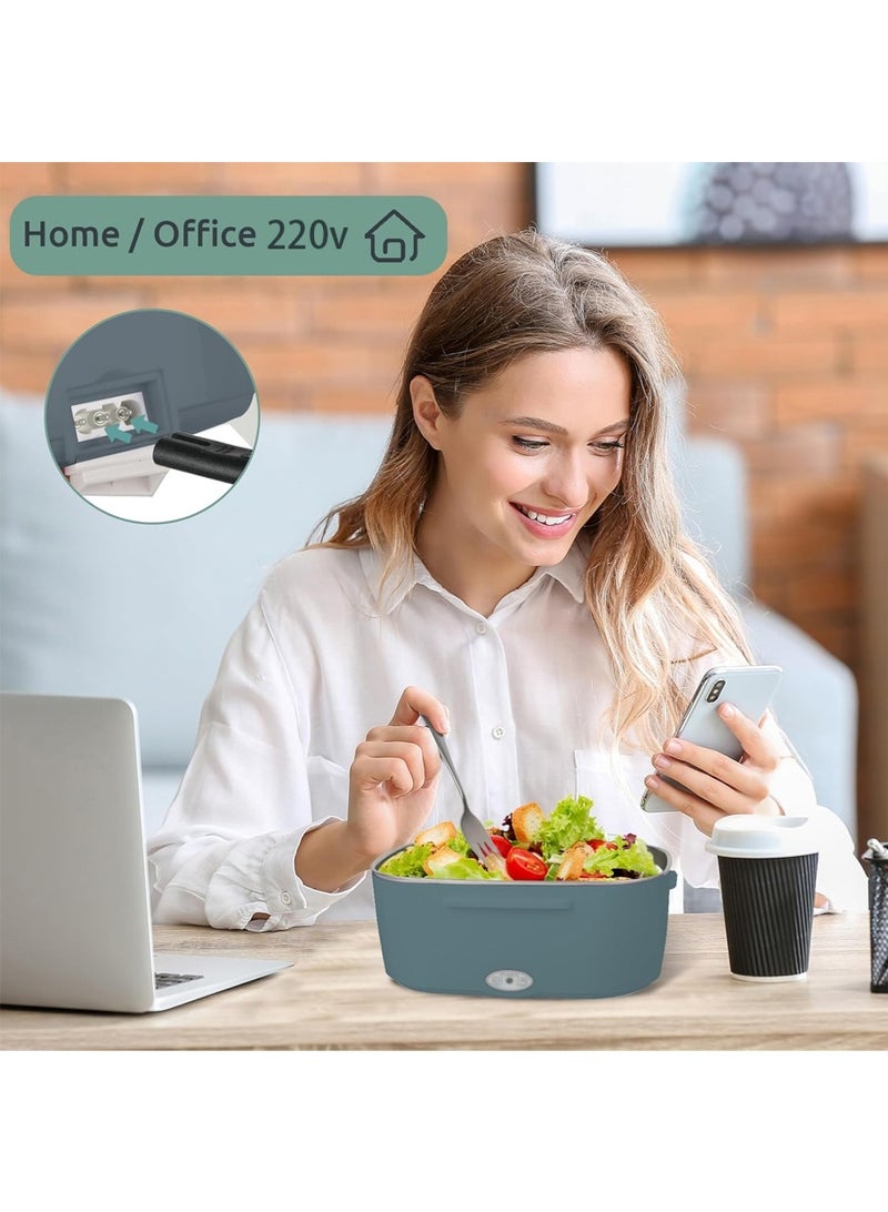 Leon Home 80W Electric Lunch Box - 304 Stainless Steel Liner - Leakproof Heating Box - Keep Food Warm - Detachable Design - Portable microwave oven for work, school, travel, outdoor, car, truck - Comes With Lunch Bag, Spoon, Fork, Fruit Box, Home Cable and Car Cable  - Image 5