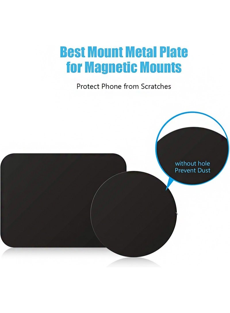 6pcs Square And 6pcs Round Mounting Metal Plates With Adhesive For Magnetic Car Phone Metal Plates - Image 4