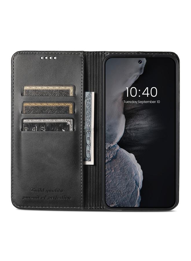 Suteni Case For Samsung Galaxy S24 5G Calf Texture Horizontal Flip Leather Phone Case - Image 4