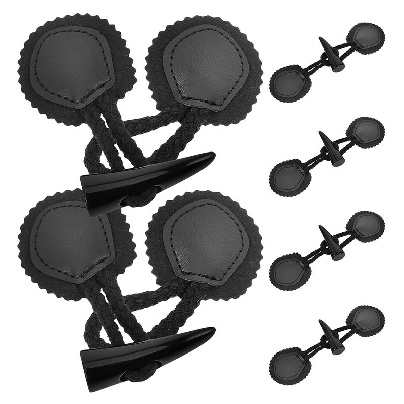 6Pairs Sew Toggles Closures - Resin Horn Toggle Buttons Vintage Sew Closures for Coats Jackets Overcoats DIY Clothing Replacement Accessories - Image 5