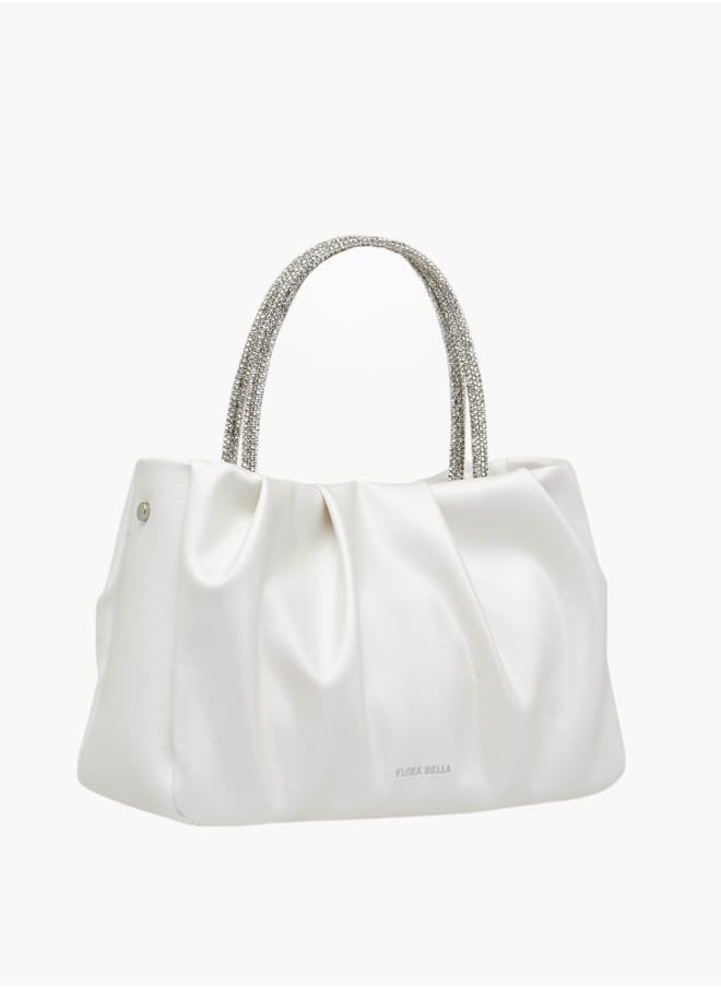Flora Bella By Shoexpress - Women's Logo Detail Tote Bag with Embellished Top Handles - Image 1