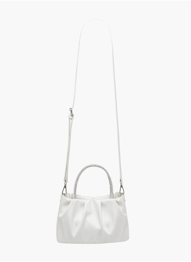 Flora Bella By Shoexpress - Women's Logo Detail Tote Bag with Embellished Top Handles - Image 1