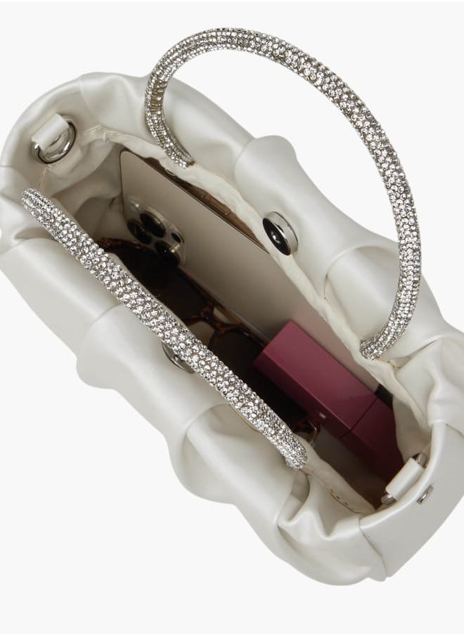 Flora Bella By Shoexpress - Women's Logo Detail Tote Bag with Embellished Top Handles - Image 1