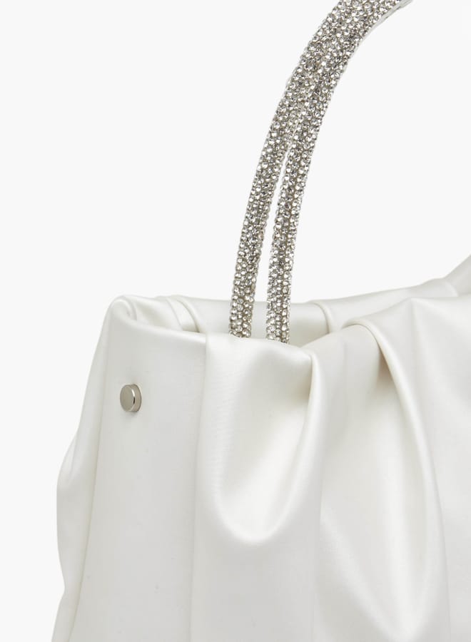 Flora Bella By Shoexpress - Women's Logo Detail Tote Bag with Embellished Top Handles - Image 1