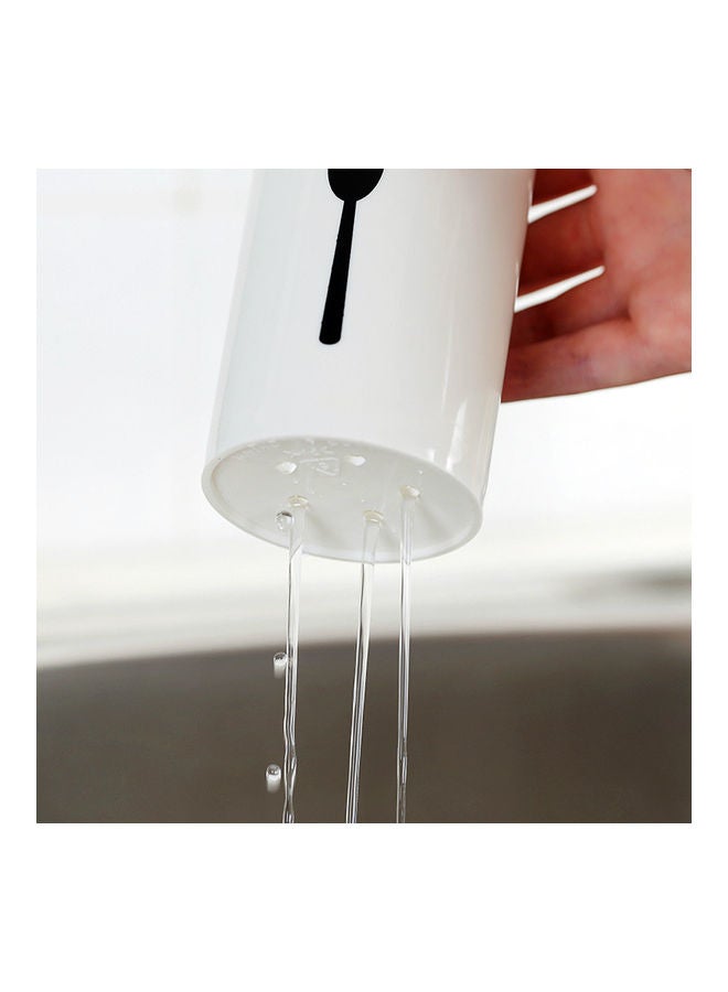 حامل أدوات مائدة من 3 قطع لأعواد الأكل والشوكة والملعقة أبيض/أسود/بيج 240 x 130 x 90مم - Image 4