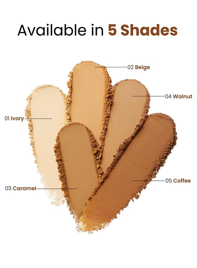 FLiCKA Dap & Dance Compact Pressed Powder For Face| Flawless, Weightless, Waterproof Matte Finish Powder| Enriched With Jojoba Oil| 03 Caramel, 10g - Image 5