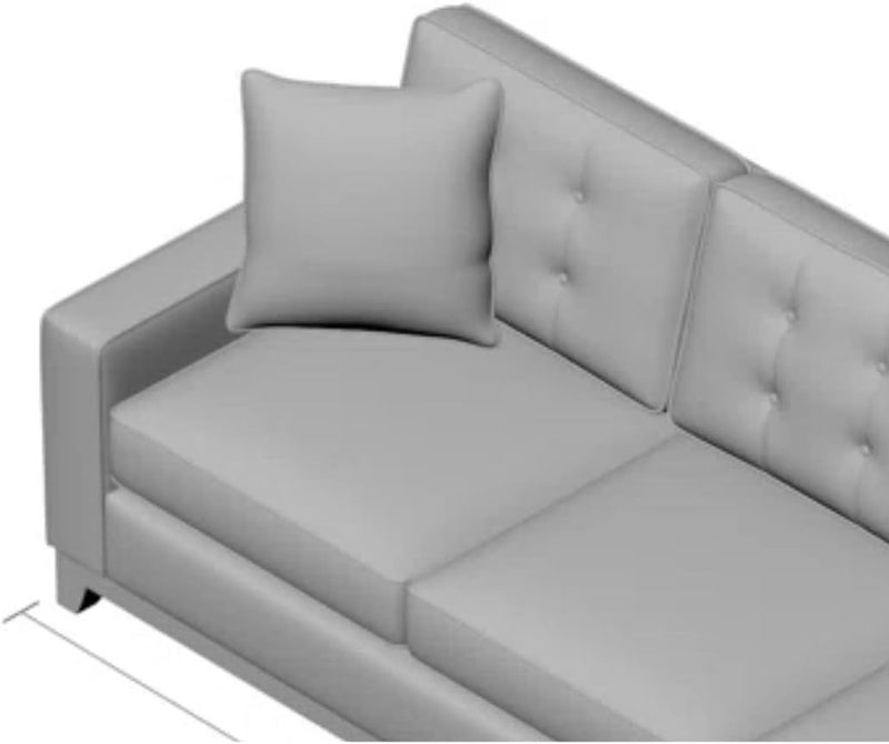 Comfynest Modern 93" Square-Arm Convertible Sofa Bed - Image 4