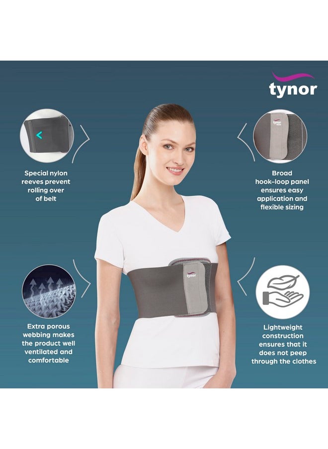 Tynor Tynor Rib Belt | Adjustable Support for Rib Fractures & Injuries | Breathable & Comfortable Fabric | Pain Relief & Support for Men & Women | Pack of 1 (Grey, XL)  - Image 3