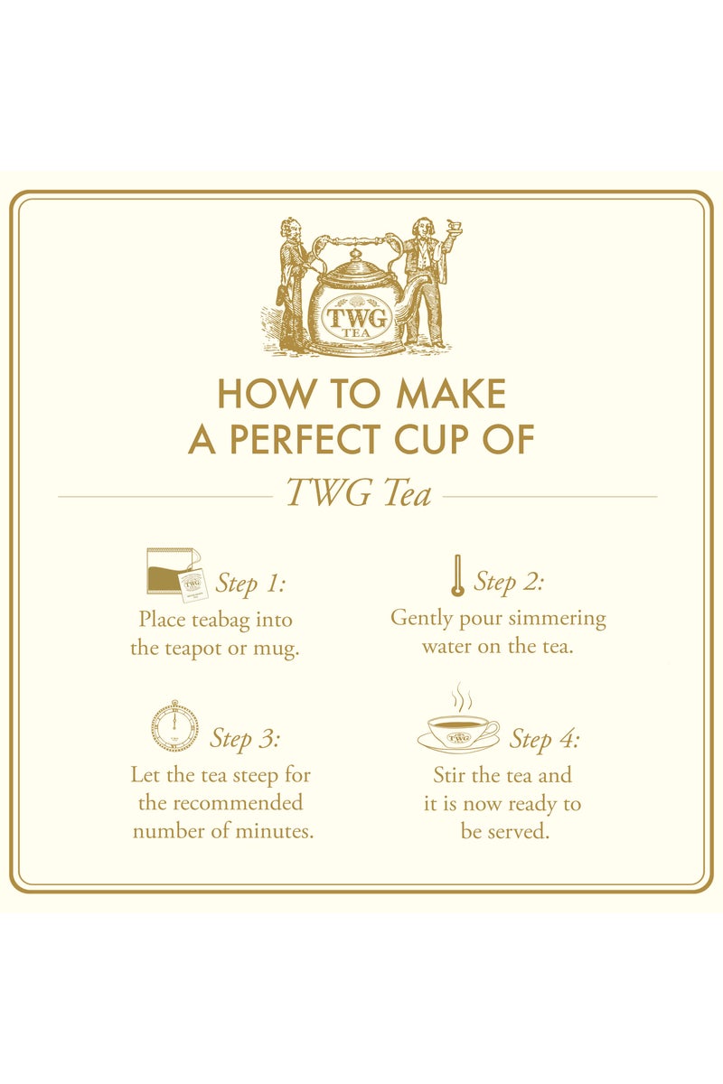 TWG Tea Black Chai, Black Tea Blend in 15 Hand Sewn Cotton Tea Bags in a Giftbox, 37.5g - Image 4