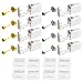 YINPAD Ear Piercing Kit, Disposable Ear Piercing Tool, Ear Piercing Gun, DIY Piercing Kit, Includes 8 Piercers with Built-in Fashion Studs, 8 Cleaning Pads(4 golden 4 silvery, peas) - Image 2