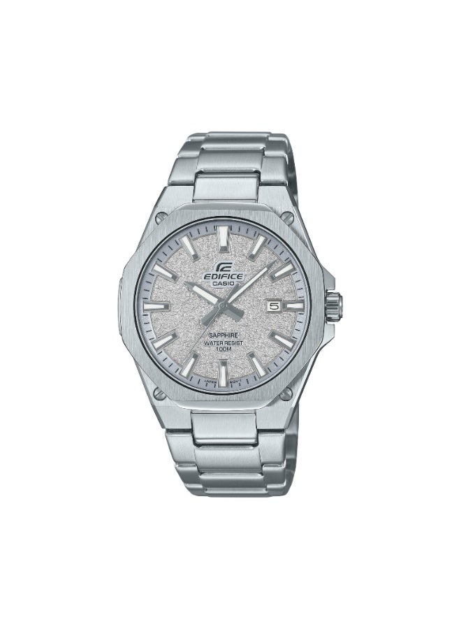 CASIO EDIFICE EFR-S108DE-8AVUDF Slim Analog Watch for Men with Stainless Steel Band and Grey Dial Silver - Image 1