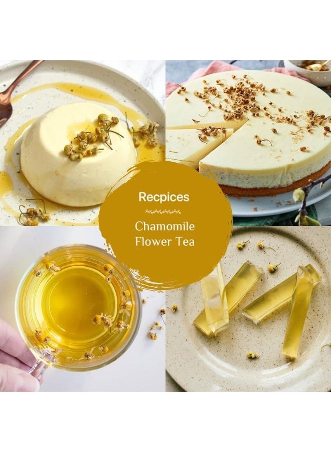 الشاي الأزرق، شاي البابونج العشبي السائب، 1.05 أونصة (30+ كوب) | مزيج النوم والاسترخاء الخالي من الكافيين | منقوع الأزهار الليلي غير المر | جرة PET قابلة لإعادة الاستخدام - Image 3