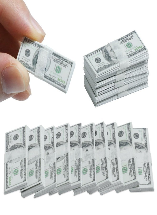 Gabrella 210 Pcs 1:12 Dollhouse Miniature Scene Model Mini Dollar Bills, Fake Bills for Dollhouse Scene Model Craft Supply Dollhouse Accessories - Image 1