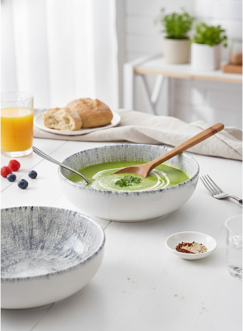 EDESSA وعاء حساء سيراميك دائري إديسا أستين - 15 سم، وعاء مصمم متعدد الألوان (مجموعة من 1) - Image 2