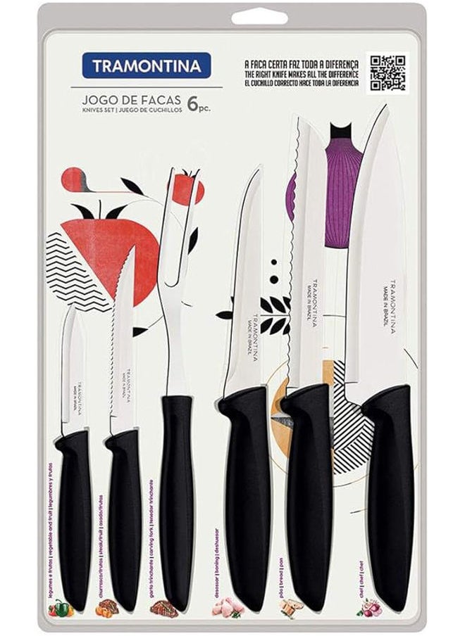 TRAMONTINA - Blinus Knife Set Of 6 Knives And 1 Carving Fork - Image 1