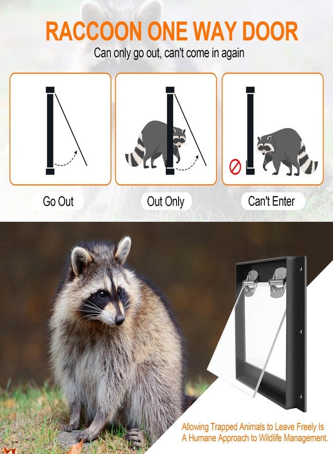 Artowell Raccoon One Way Eviction Door - The Contactless Excluder, Perfect for Outdoor Spaces Like Attics, Chimneys & Under Decks. Fast Results, Easy DIY Installation - Image 2