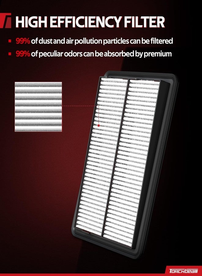 Torchbeam PACK of 2 Cabin Air Filter CF10553| Fits Frontier 2005-2023 2.5L, Pathfinder 2005-2012, Xterra 2005-2015, NV2500 2012-2015 4.0L, NV1500 2012-2015, Equator 2009-2012 2.5L - Image 2