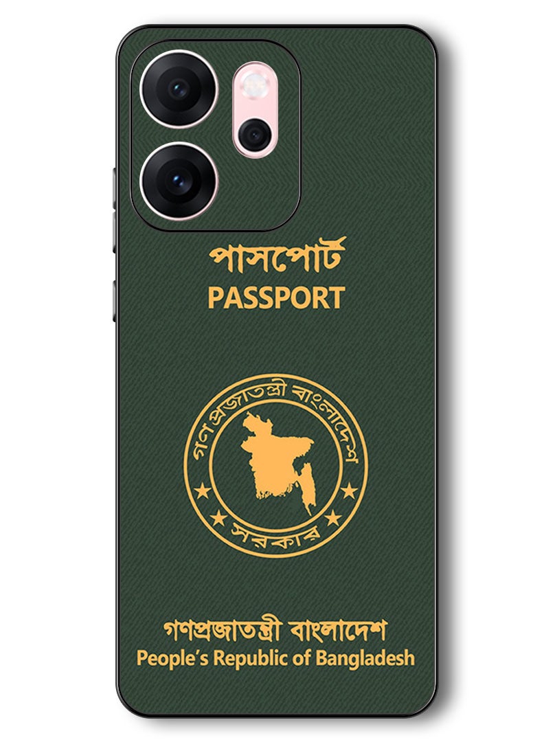 Theodor Case Compatible with Oppo Reno 14 F 6.57 Inch Protection Shockproof Bumper Cover Bangladesh Passport - Image 1