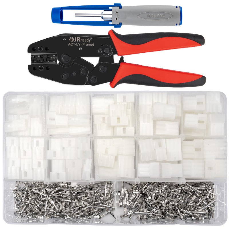 JRready ST6479 382Pcs Electrical Connector Housing Kit 2346912 Pin Crimp Socket Molex 1420AWG Standard 093 Series Male and Female Pins with Terminal Crimping and Remove Extractor Tool Kit - Image 2