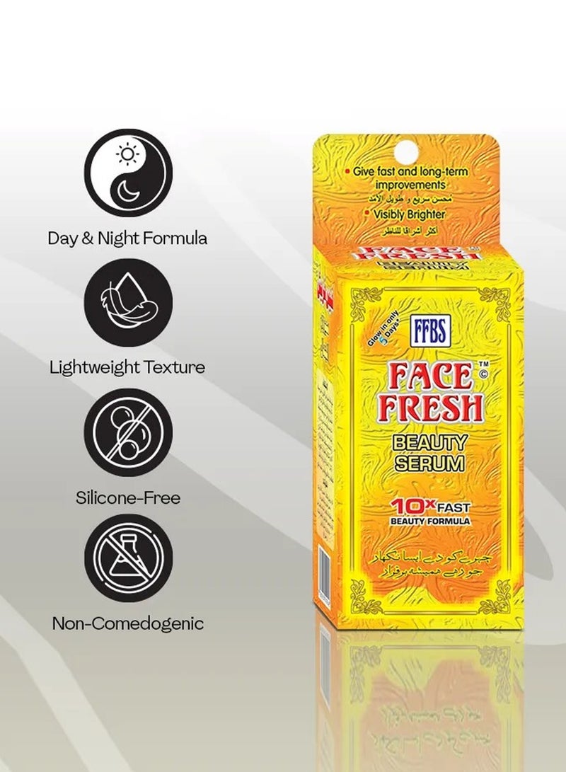 Face Fresh Set of 6 Face Beauty Serum - Vitamin B3 & Glutathione, Clears Pimples & Acne, Lightens & Reduces Pigmentation, Moisturizing, For All Skin Types 7ml - Image 5