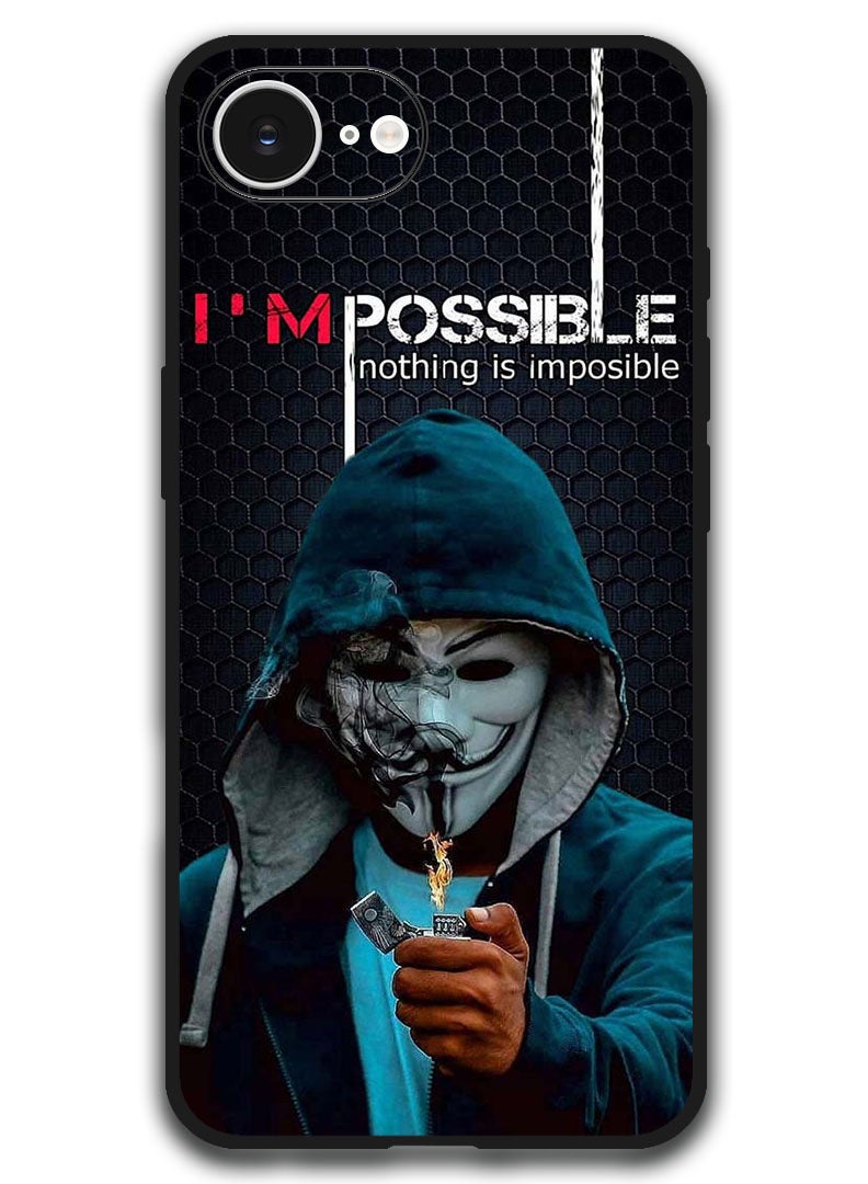 Theodor Case Compatible with Apple iPhone 17e / 16e 6.1 Inch Protection Shockproof Bumper Cover - Nothing Is Impossible - Image 1
