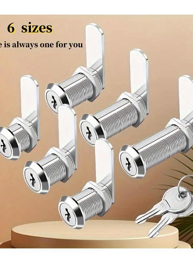 25mm Keyed Cylinder Lock Set 2 Keys for Cabinet Mailbox Truck Vending Machine - Image 2