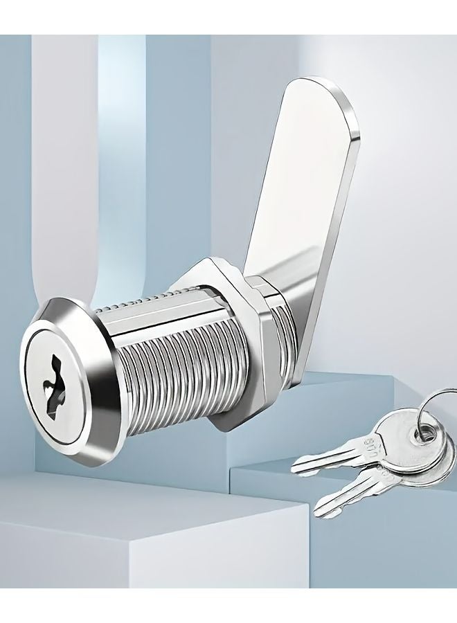 25mm Keyed Cylinder Lock Set 2 Keys for Cabinet Mailbox Truck Vending Machine - Image 5