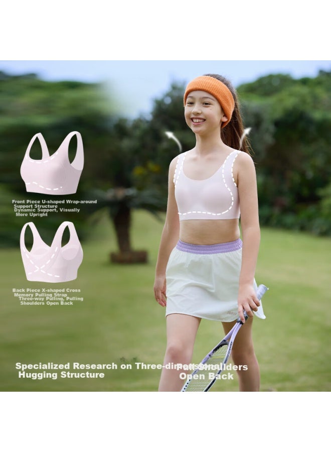 Like Uu Children's Underwear, Girls' Puberty Body Management Bra, Foundation Liquid, Invisible Teenage Bra - Image 1