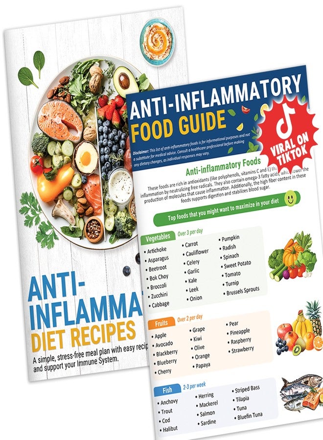 HAMIEW Anti-Inflammatory Food Guide & Diet Recipes Chart - A Healthy Meal Planning Tool for Immune Support - Image 1